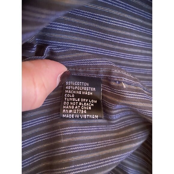 COPY - LA Gate Collection USA Sz. 2XL Blue Stripped Shirt. - Picture 4 of 4